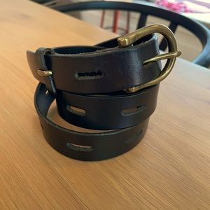 Madewell black leather belt